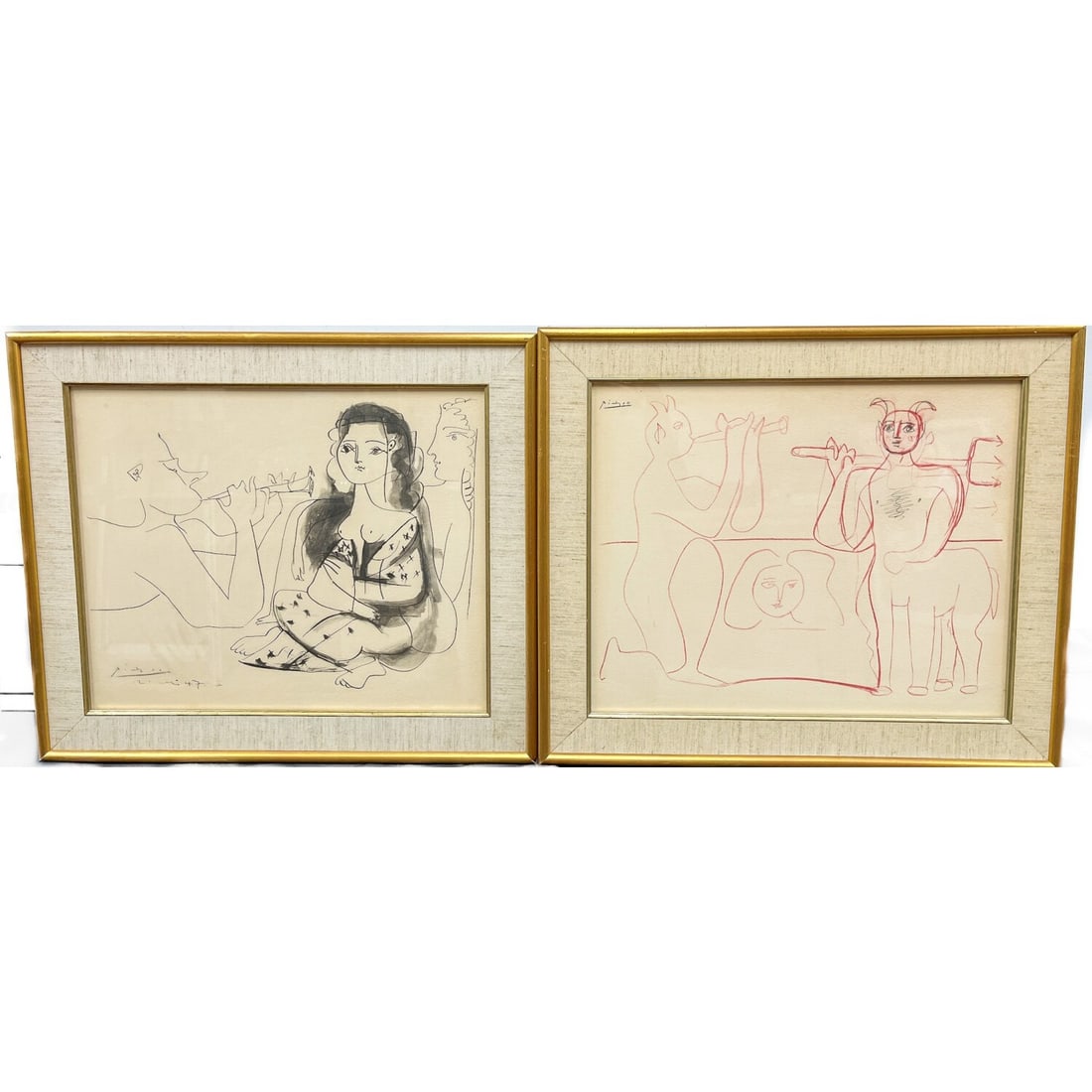 Pablo Picasso, Spanish (1881-1973) 2 Lithographs (1 of 7)