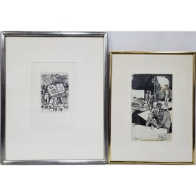 Vladimir Ryklin, Russian (b.1934) Lot of 2 Etching