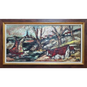 Henri D'Anty French (1910-1998) Large Oil Painting