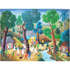 Philton Latortue, Haitian (b.1944) Oil Painting