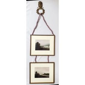 Lot of 2 Paintings Oil on Paper. "River Scenes"