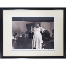 Signed Reprint Photo of Mahalia Jackson Performing