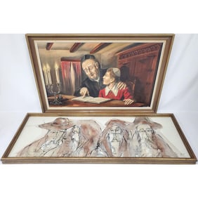 James Chaim Pelta (20th C.) Judaica Painting