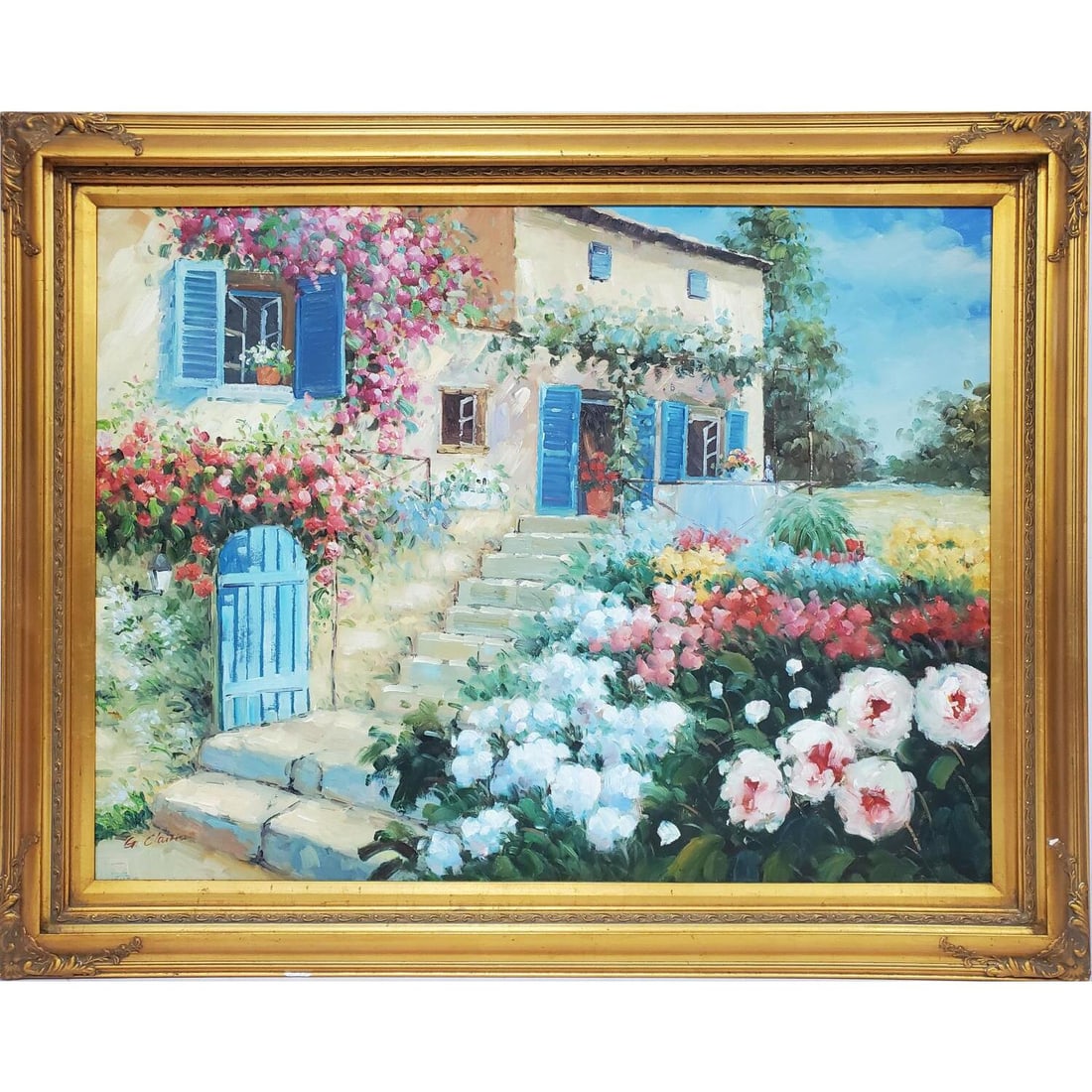 Vintage Very Large Signed Painting Oil on Canvas (1 of 5)