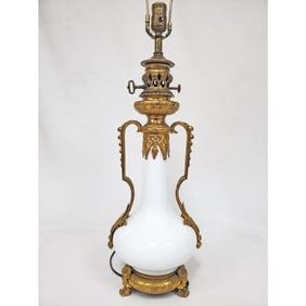 Fine Opaline Glass & Bronze Mounted Lamp