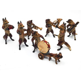 7 Austrian Cold Painted Bronze Figures