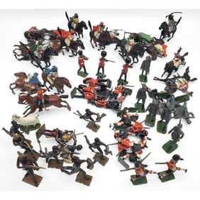 Lot of Approx. 70 Miniature British Toy Soldiers