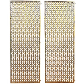 Tiffany Studios NY Pair Large Bronze Door Gates