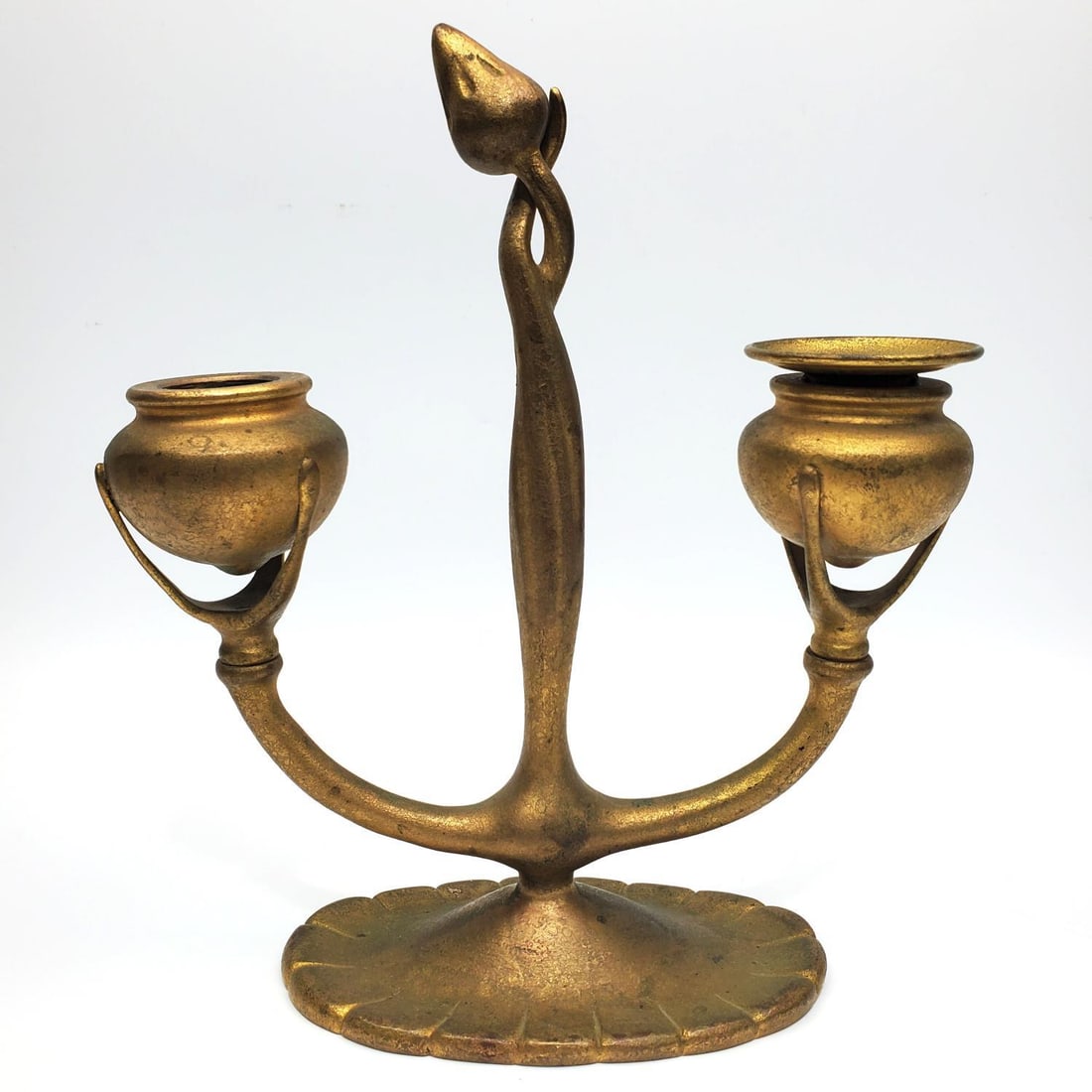 Tiffany Studios New York Dore Bronze Candlestick (1 of 6)