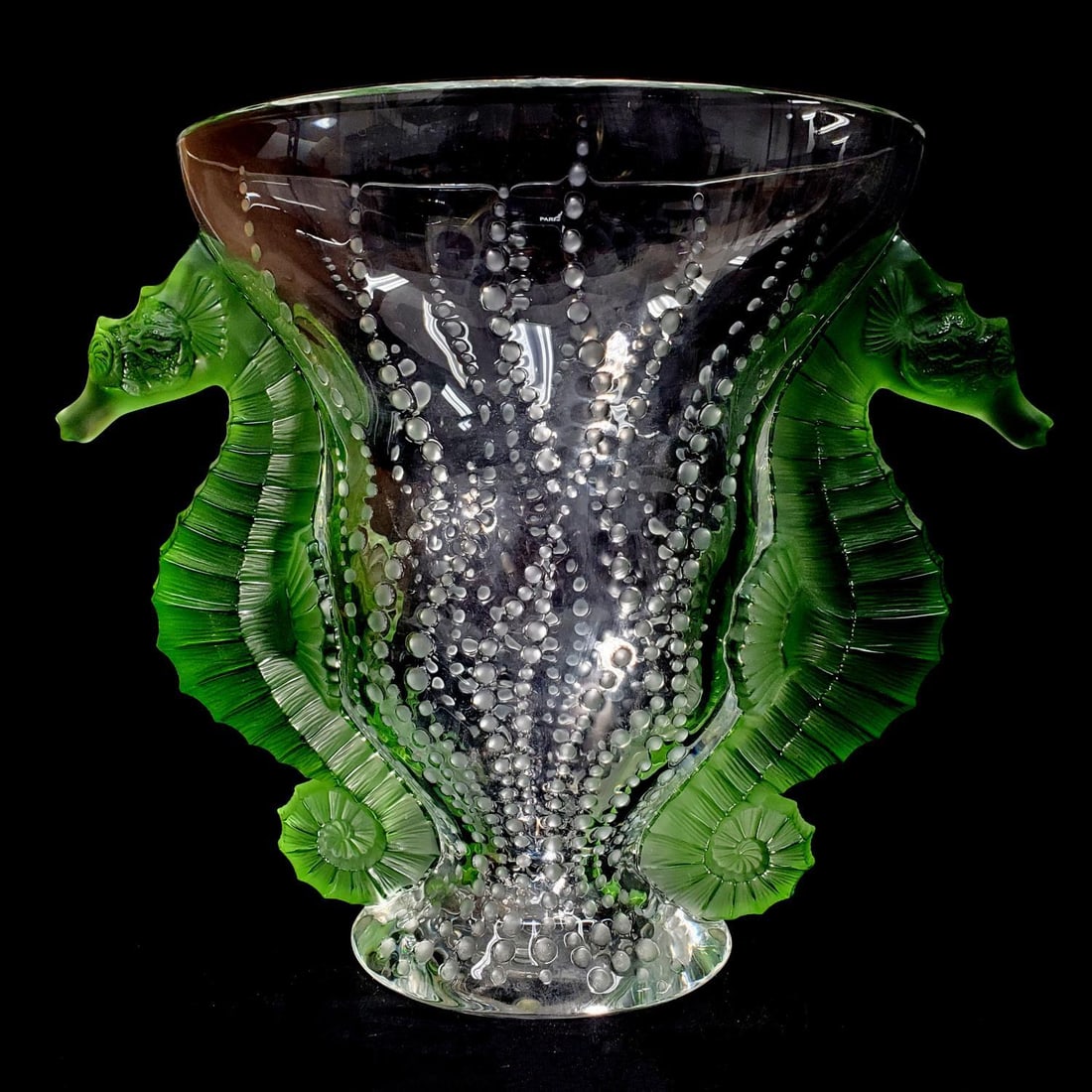 Lalique France Rare "Poseidon" Glass Vase (1 of 9)
