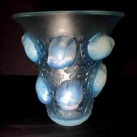 R. Lalique France Opalescent "St. Francois" Vase