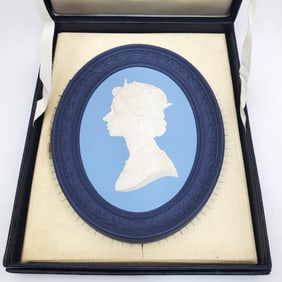 Wedgwood England Blue Jasper Large Oval Plaque