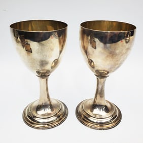 Pair Hester Bateman Georgian Sterling Silver