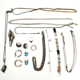 Lot of Vintage Silver & Sterling Silver Jewelry