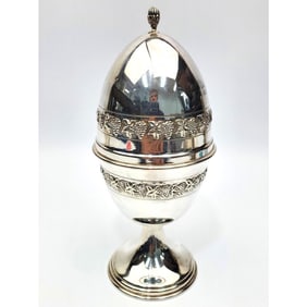 Judaica Sterling Silver Etrog Box