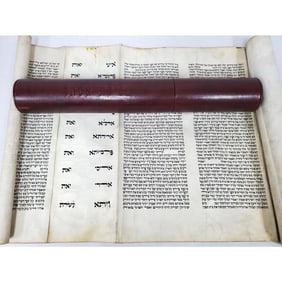 Judaica Antique Large Megillat Esther on Parchment