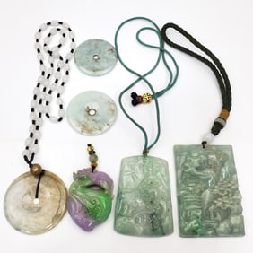 Group Lot of Chinese Carved Hard Stone Items