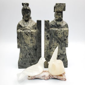 Lot of 3 Chinese Carved Hard Stone Figures