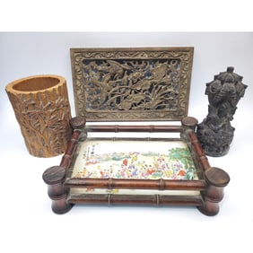 Chinese Signed Enameled Porcelain Plaque