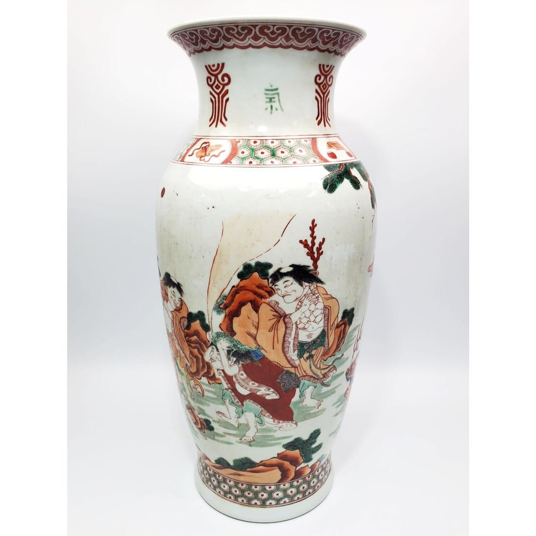 Chinese Large Hand Painted Signed Porcelain Vase (1 of 5)