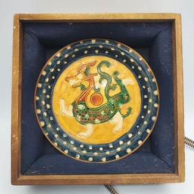 Chinese Pottery Dragon Plate