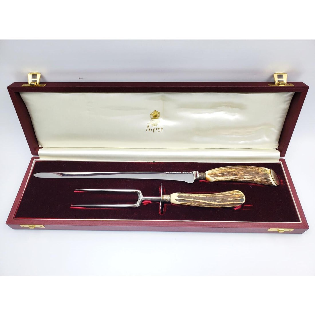 Asprey of London Horn Handled Carving Set (1 of 5)