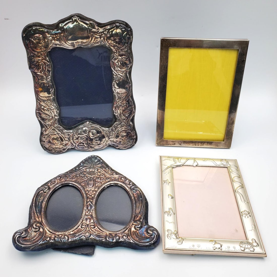 Lot of 4 Sterling Silver Easel Back Picture Frames (1 of 4)