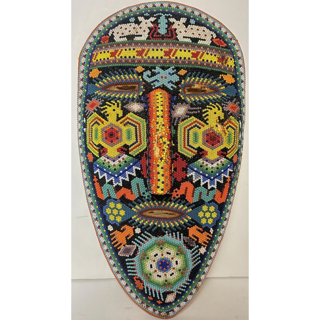 Mexican Huichol Beaded Mask (1 of 4)