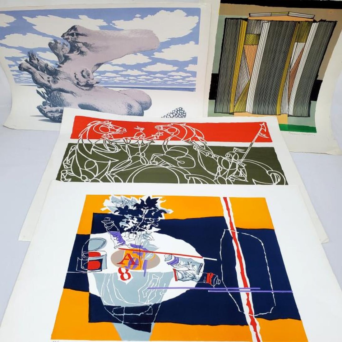 4 Lithographs by Various Artists; Romano & Guido (1 of 10)