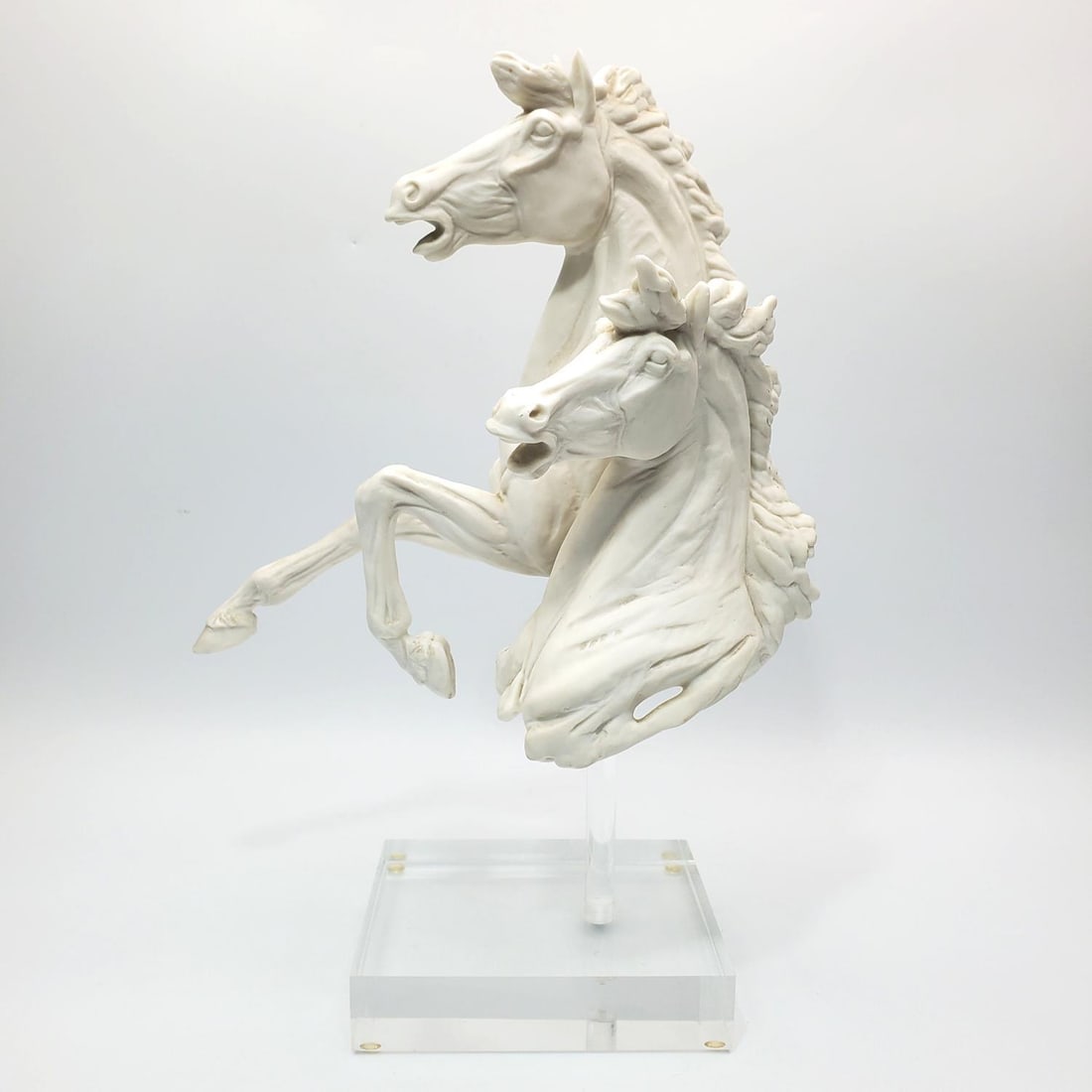 Royal Doulton "Horses" Sculpture: Royal Doulton "Horses" Sculpture on Base. Comes with Certificate of Authenticity. Signed and Numbered 12/ 1500. Condition: Generally Very Good, Sold As Is. Dimensions: H- 13.5'. Provenance: From a