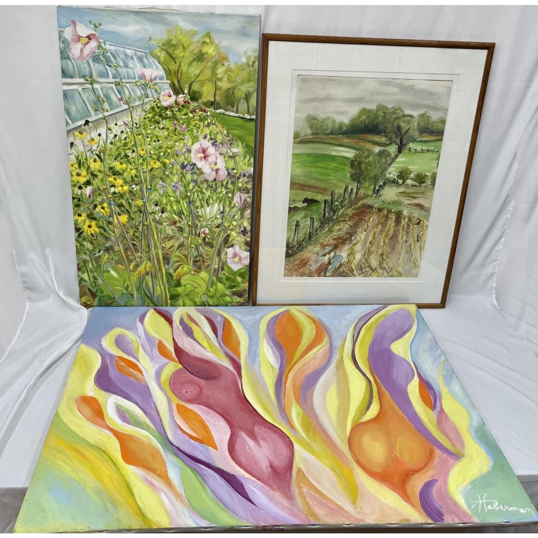 Framed Watercolor Landscape on Paper: Framed Watercolor Landscape on Paper Under Glass (Not Examined Out of Frame). Condition: Generally Good. Dimensions: Provenance: From a Manhattan, NY Home. Please note the absence of a Condition Repor