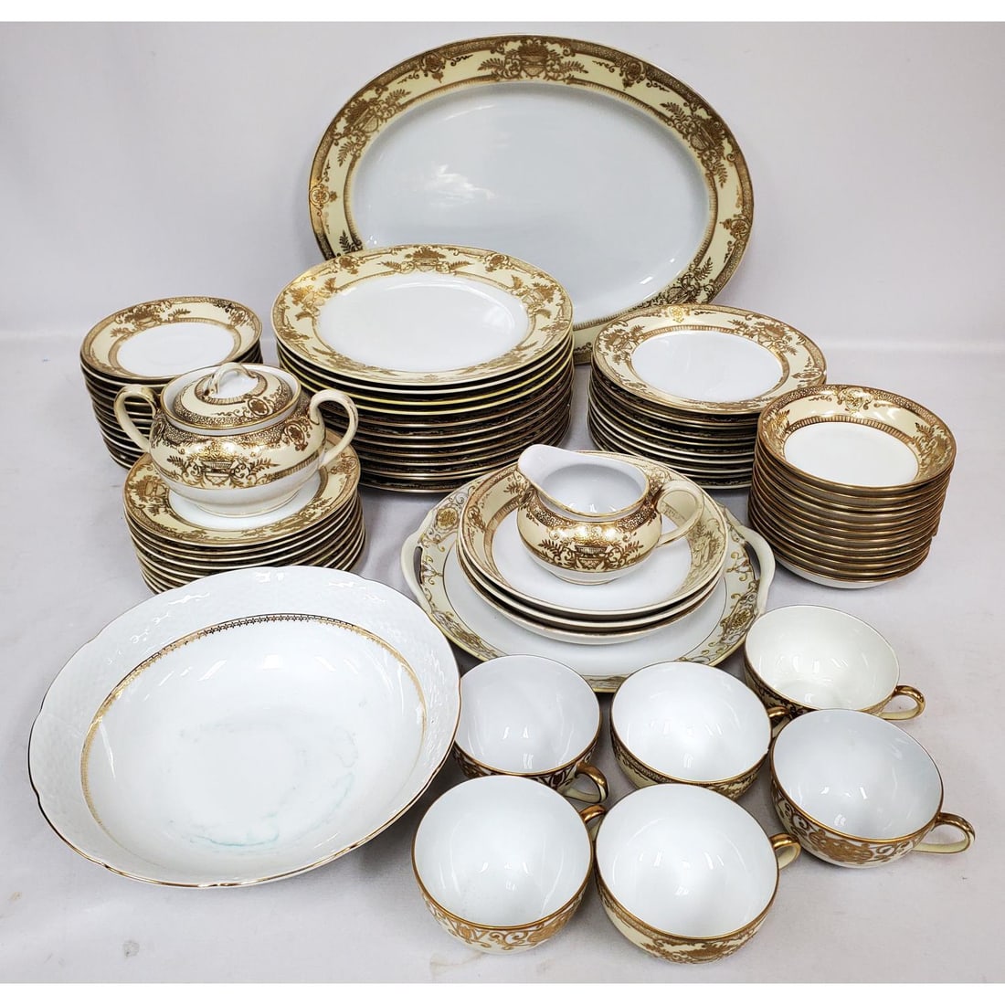 Large Noritake China Set: Large Noritake China Set. Condition: Sold As Is. Some Have Chips. Dimensions: Various Sizes. Provenance: From a Garden City, NY Home. Please note the absence of a Condition Report does not imply that