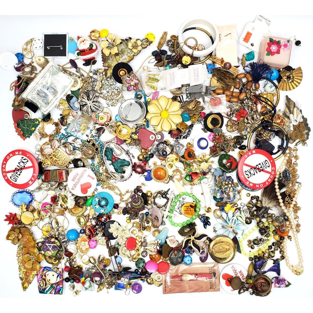 Large Bag Lot of Untested Costume Jewelry: Large Bag Lot of Untested Costume Jewelry.Condition: As Found. Dimensions: Various Sizes.Provenance: From a Long Island, NY Home. Please note the absence of a Condition Report does not imply that