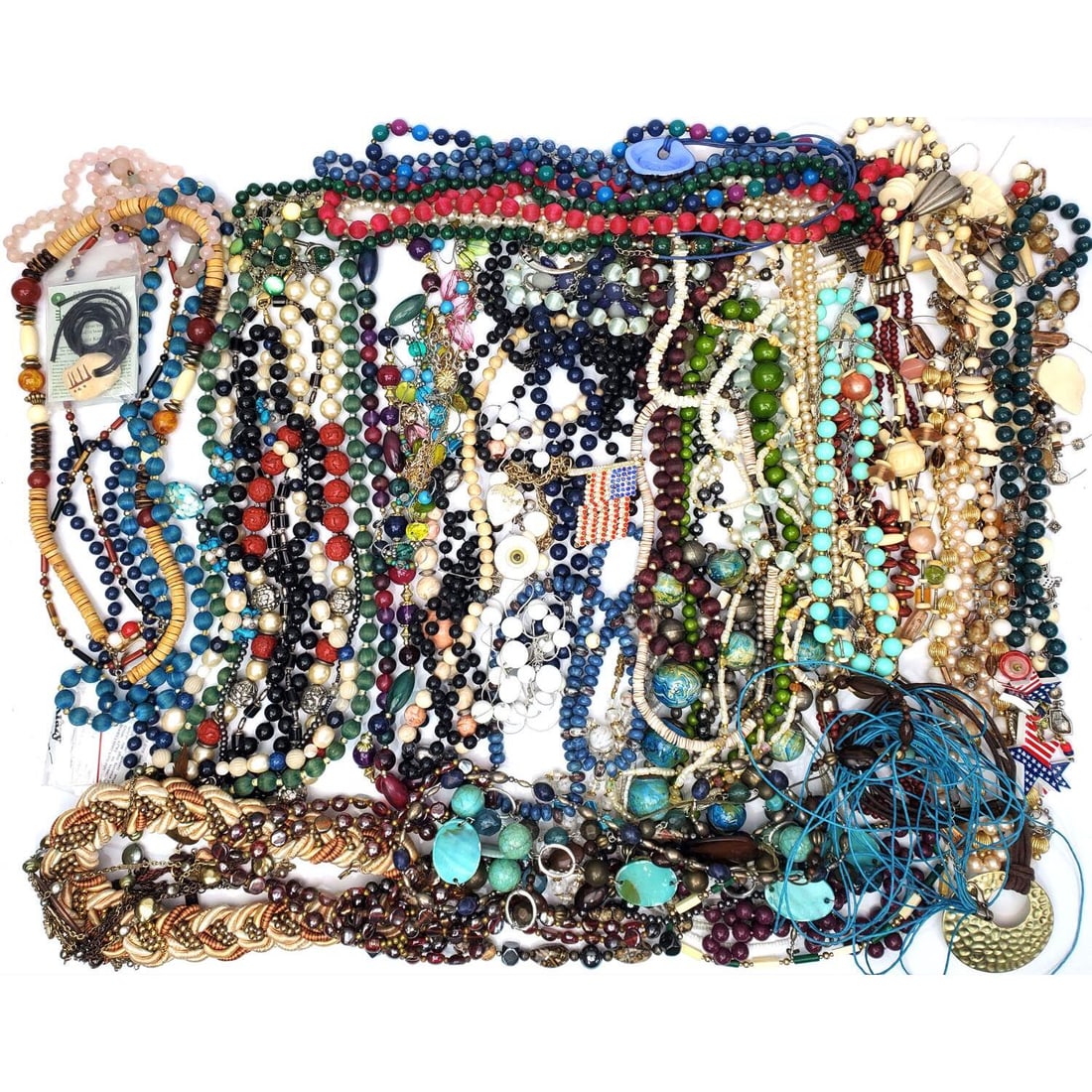 Large Bag Lot of Untested Costume Jewelry: Large Bag Lot of Untested Costume Jewelry.Condition: As Found. Dimensions: Various Sizes.Provenance: From a Long Island, NY Home. Please note the absence of a Condition Report does not imply that