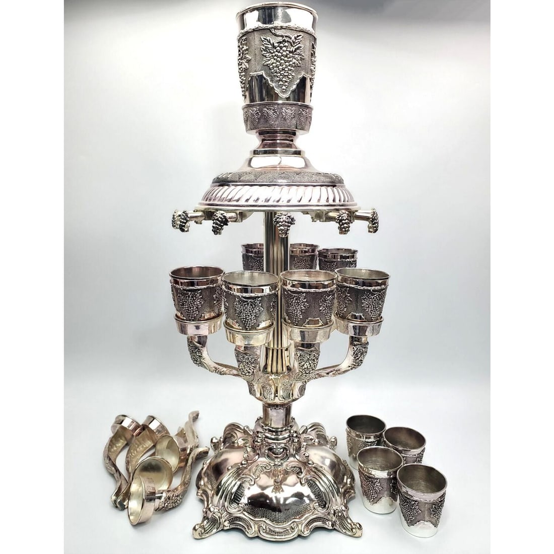 Judaica Silver-Plated Kiddush Fountain (1 of 9)
