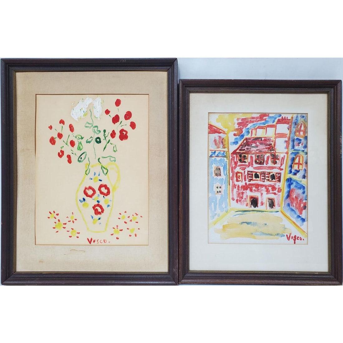 Lot of 2 "Vosco" Signed Paintings (1 of 4)