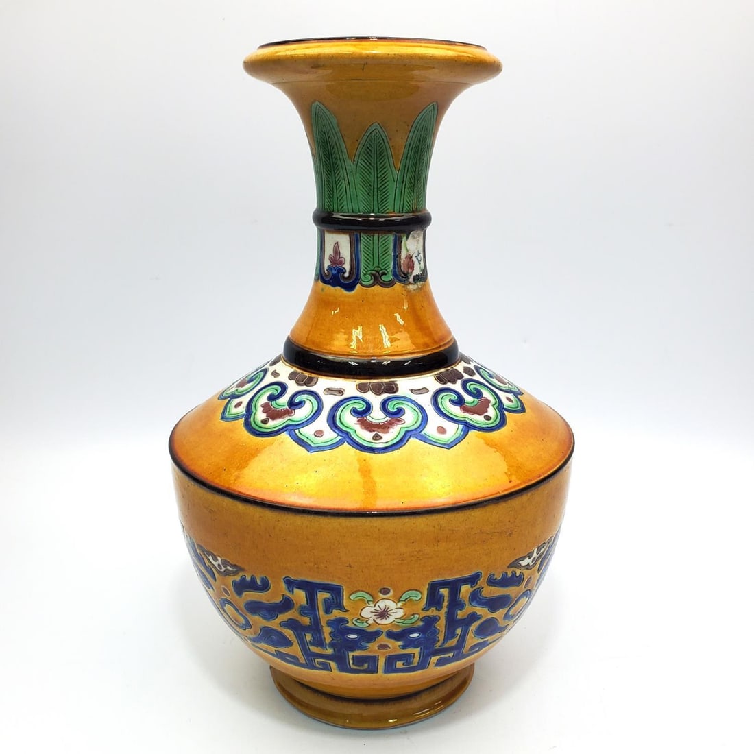 Chinese Yellow Ground Glazed Porcelain Vase (1 of 5)