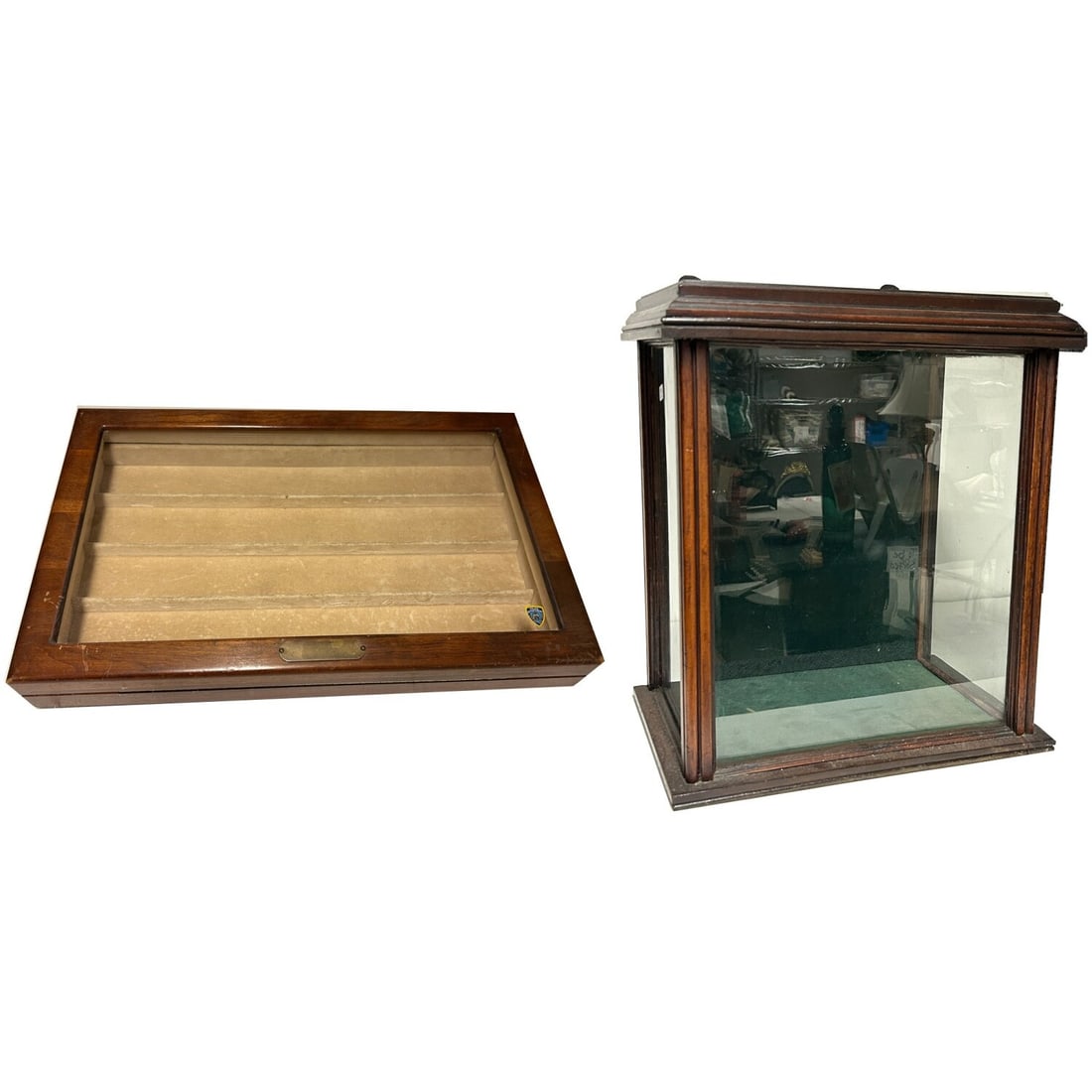 Lot of 2 Wooden Display Cases (1 of 1)