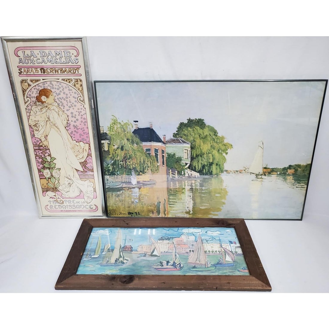 3 Framed Prints Incl. After Monet, Dufy & Mucha (1 of 4)