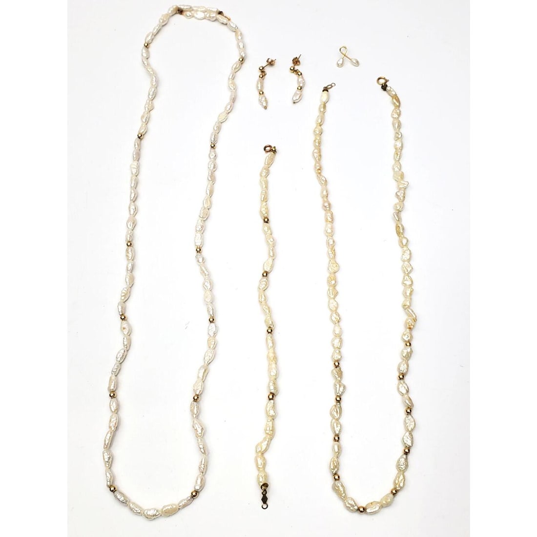 14K Gold & Pearl Jewelry Set (1 of 3)