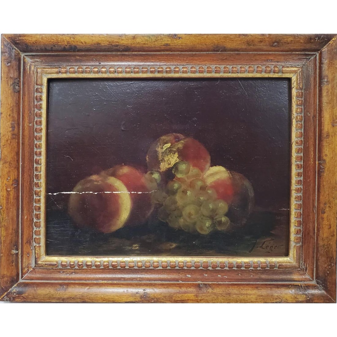 Antique Signed Painting Oil on Wood (1 of 3)