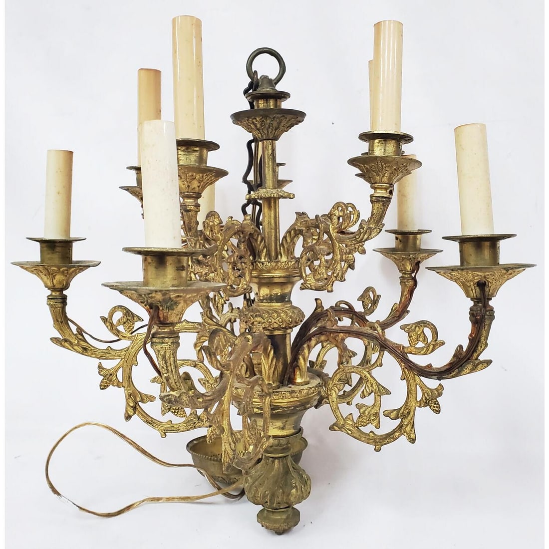 Antique Bronze or Brass Chandelier (1 of 4)