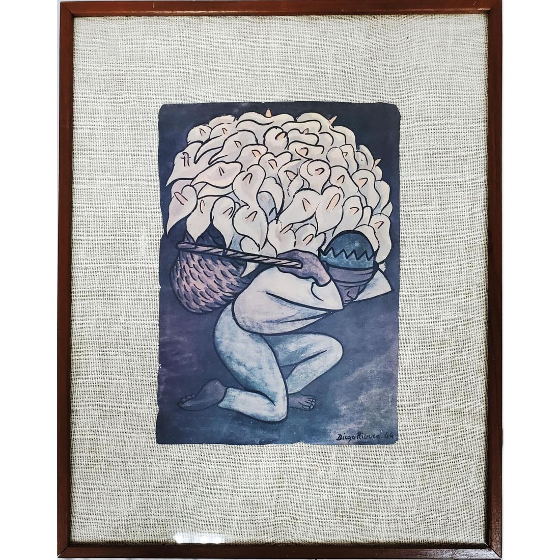 After Diego Rivera Old Print (1 of 3)