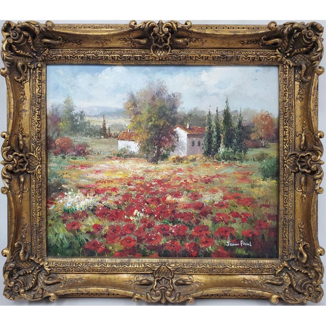 Signed "Jean Paul" Painting Oil on Canvas (1 of 5)