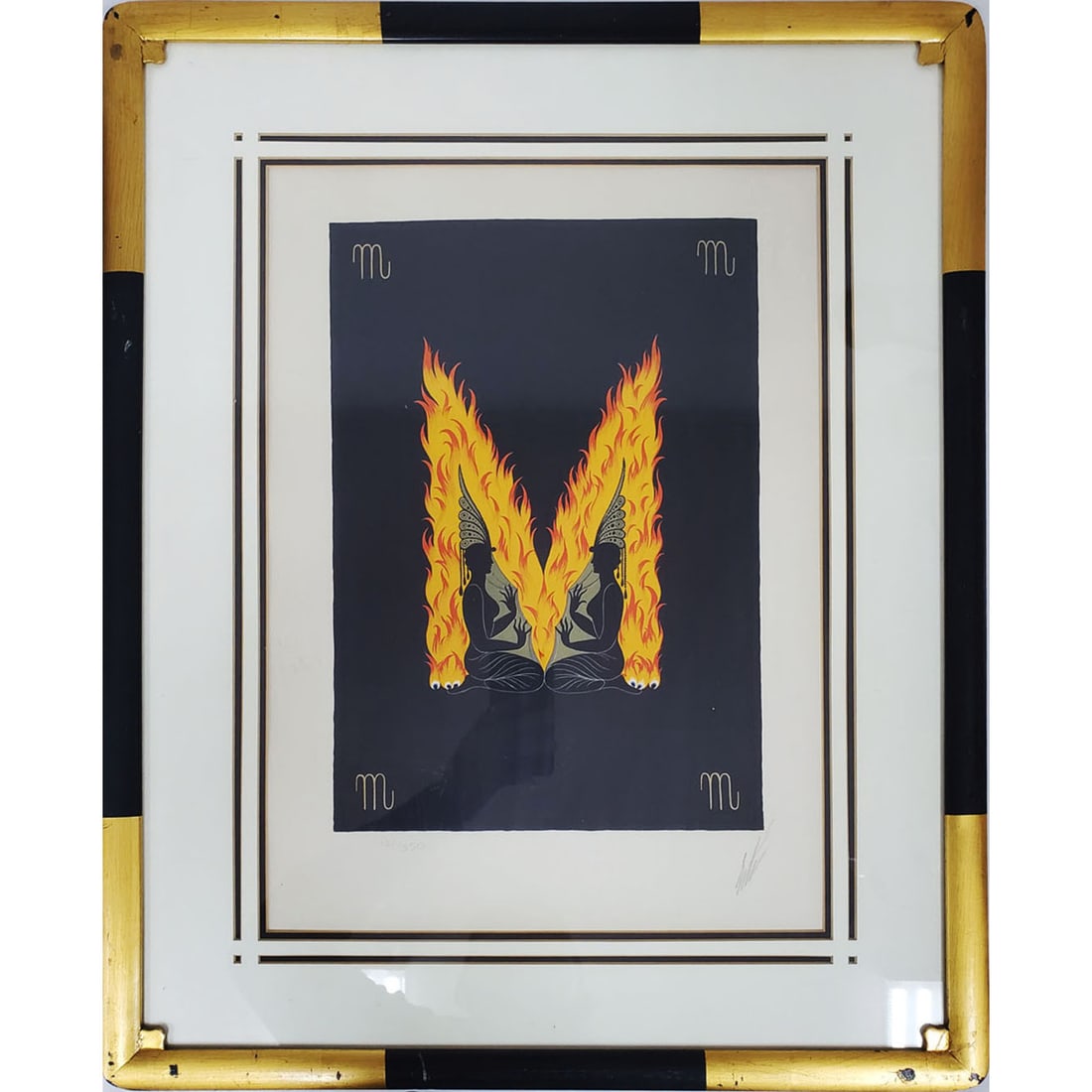 Erte Original Serigraph "M" c.1980 (1 of 5)