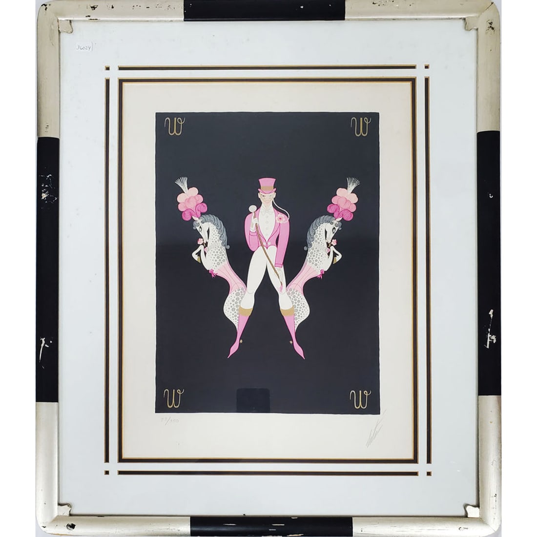 Erte Original Serigraph "W" c.1980 (1 of 5)