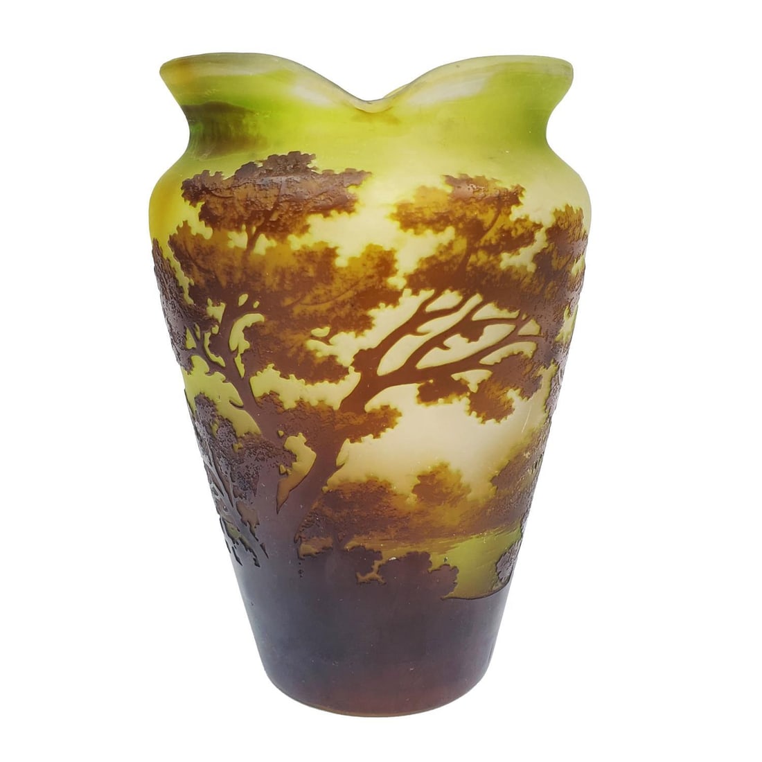 Galle Art Nouveau French Cameo Art Glass Vase (1 of 5)