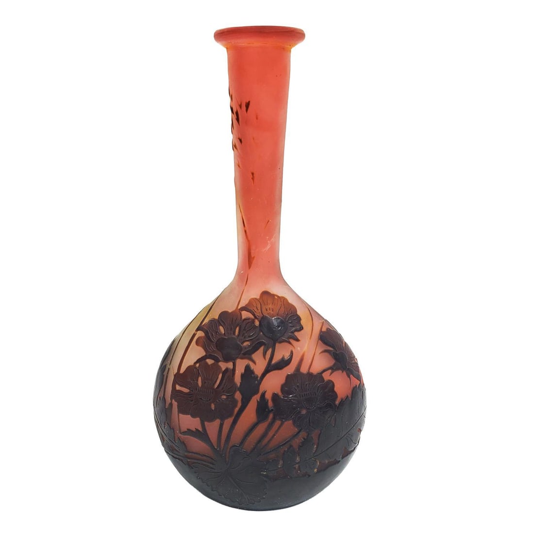 Galle Art Nouveau French Cameo Art Glass Vase (1 of 7)