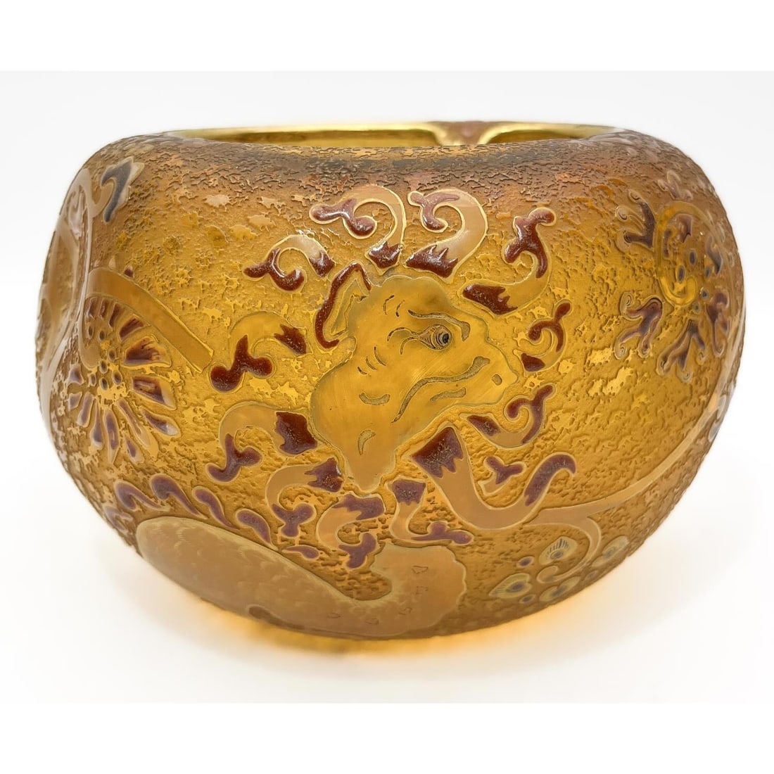 Daum Nancy Cameo Glass Enameled & Applied Bowl (1 of 12)