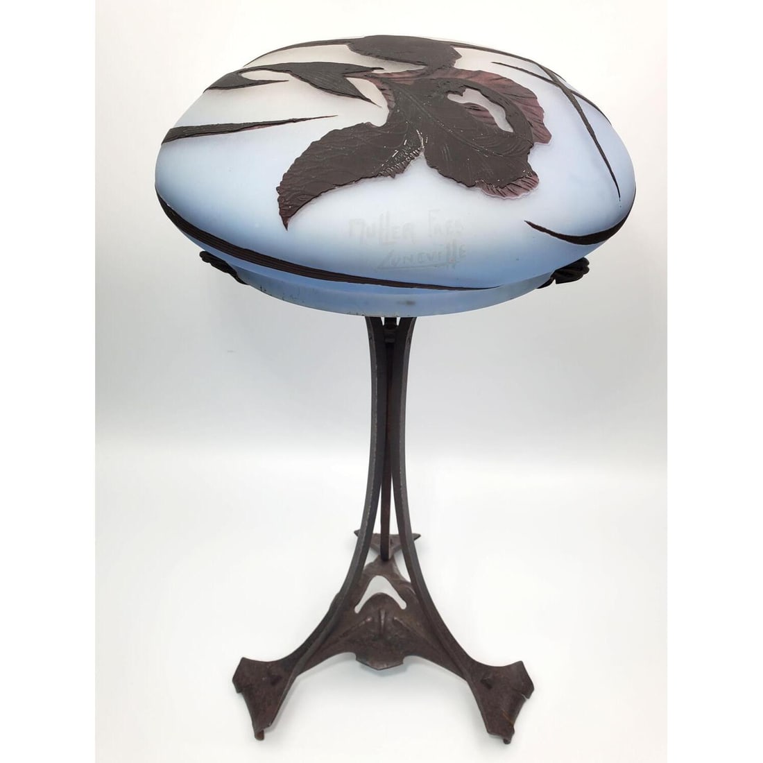 Louis Majorelle & Mueller Fres Cameo Glass Lamp (1 of 10)